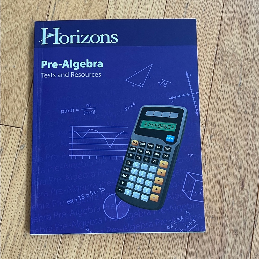 Horizons Pre-Algebra Tests and Resources Book - Excellent Cond. Math Curriculum